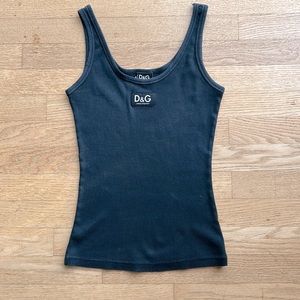 Dolce & Gabbana women’s black stretch cotton tank top Size Small made in Italy